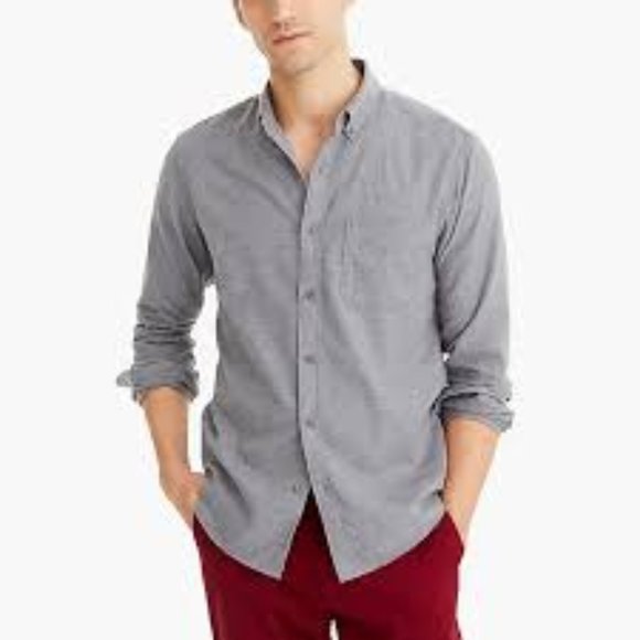 J. Crew Other - J.Crew Solid Mechanical slim brushed twill shirt